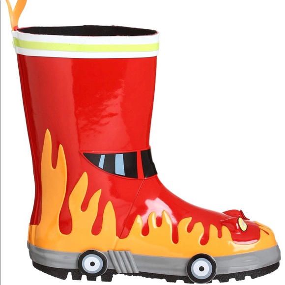 Kidorable Shoes Kidorable Red Fireman Kids Rain Boots New Poshmark